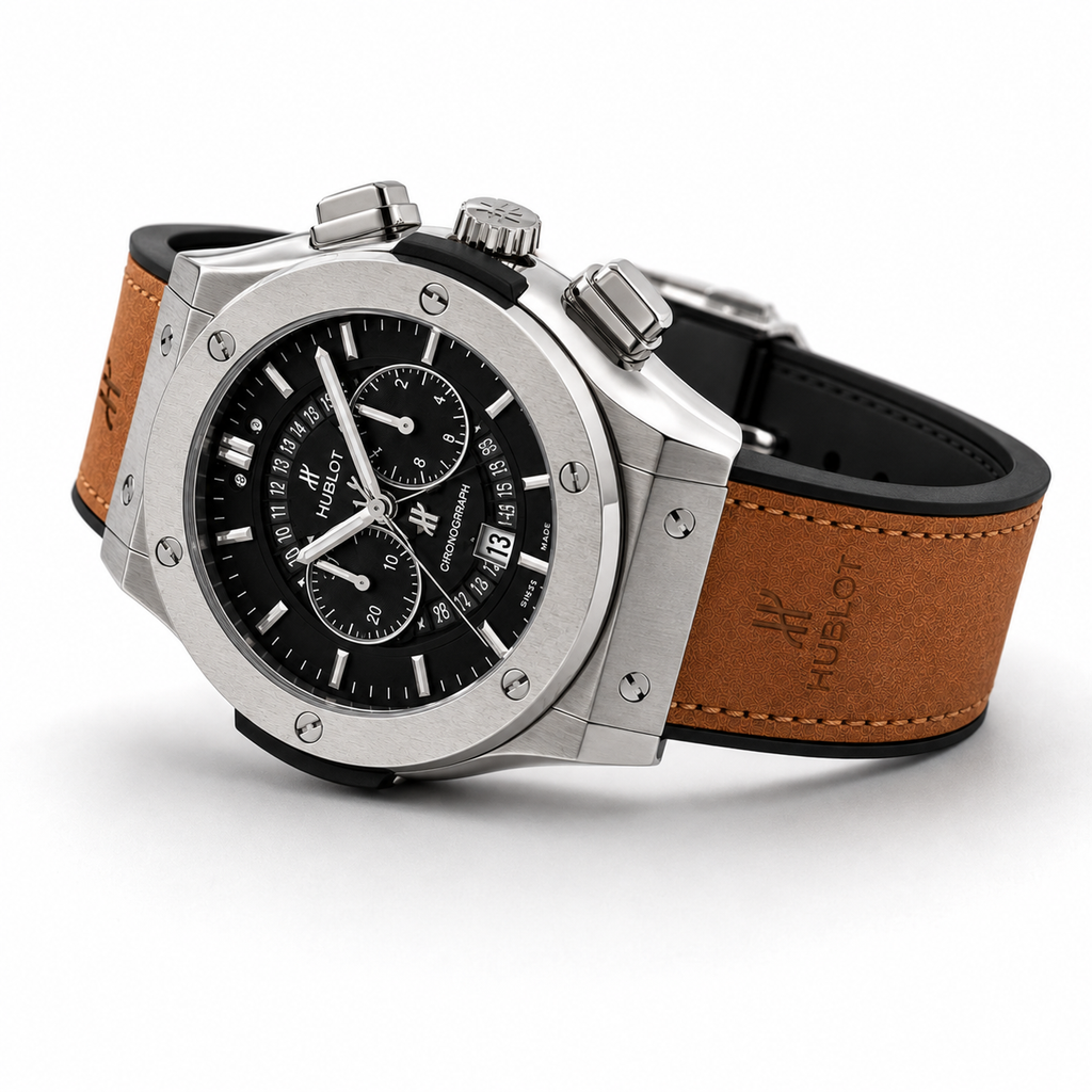 Luxury Black Chronograph Watch