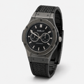 DUNLEX Blue Dial Chronograph Metal Mesh Watch